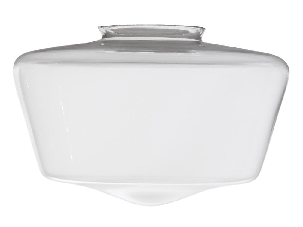 10" Dia. Clear Glass Schoolhouse Shade, 4" Fitter (08815Ci)