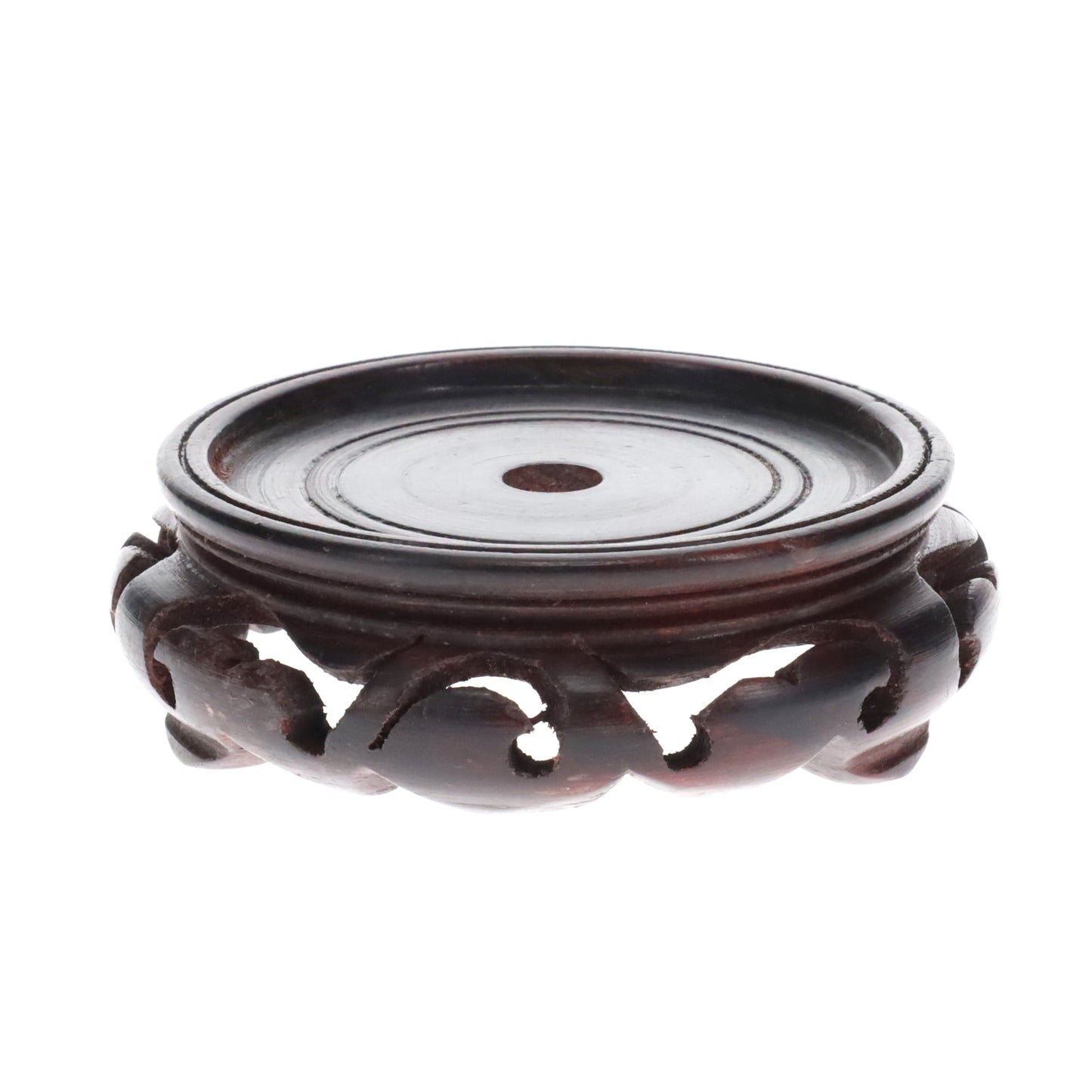 *2nds Item* Rosewood Finish, Oriental Lamp Base, 3" Diameter (10260RX)