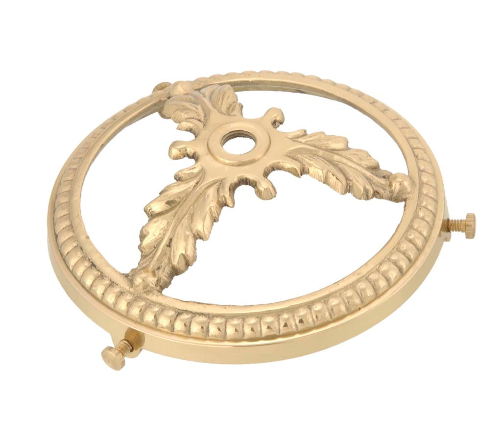 4" Fitter, Brass Shade Holder w/Acanthus Decoration (10794)