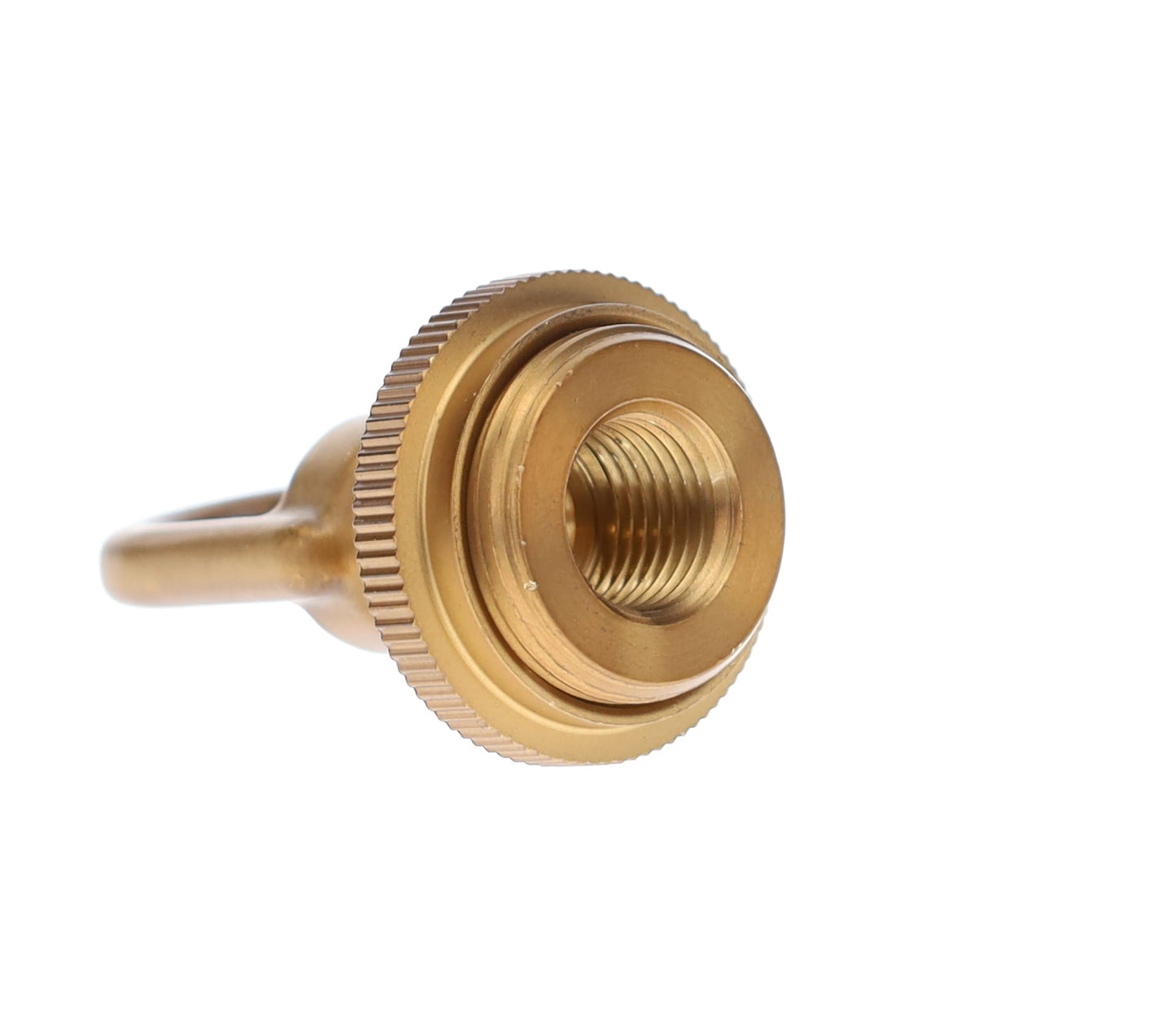 Cast Brass Screw Collar Loop, Tap 1/4IP, Slips 1-1/16" Hole, Antique Finish (10996A)