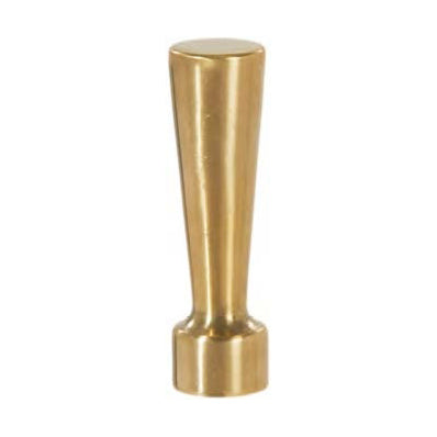 2" Tall Deco Style Lamp Finial Unfinished Brass 1/4-27 Tap (11086U)