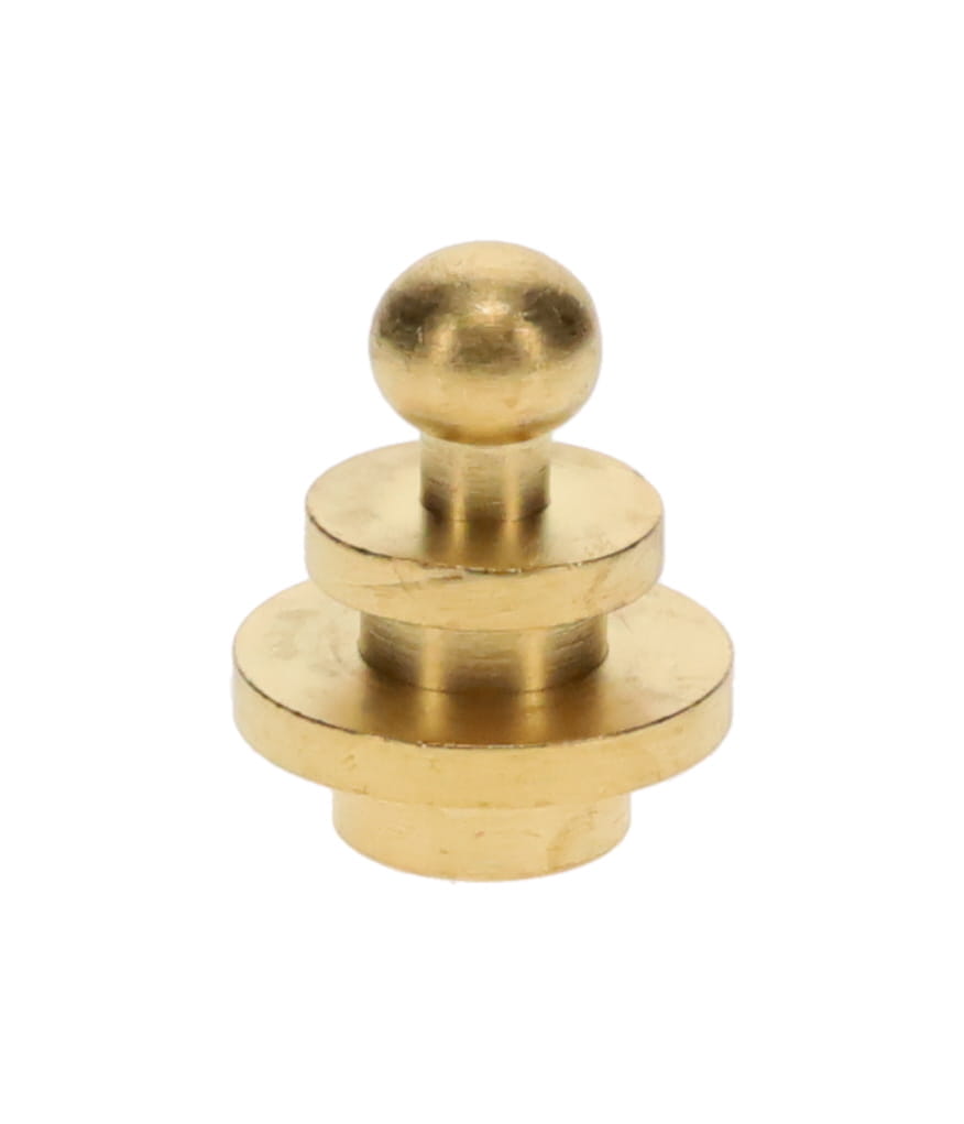 1-1/8" Tall x 3/4" Diam Unfinished Brass Deco Style Lamp Finial Tap 1/8 IP (11396U)