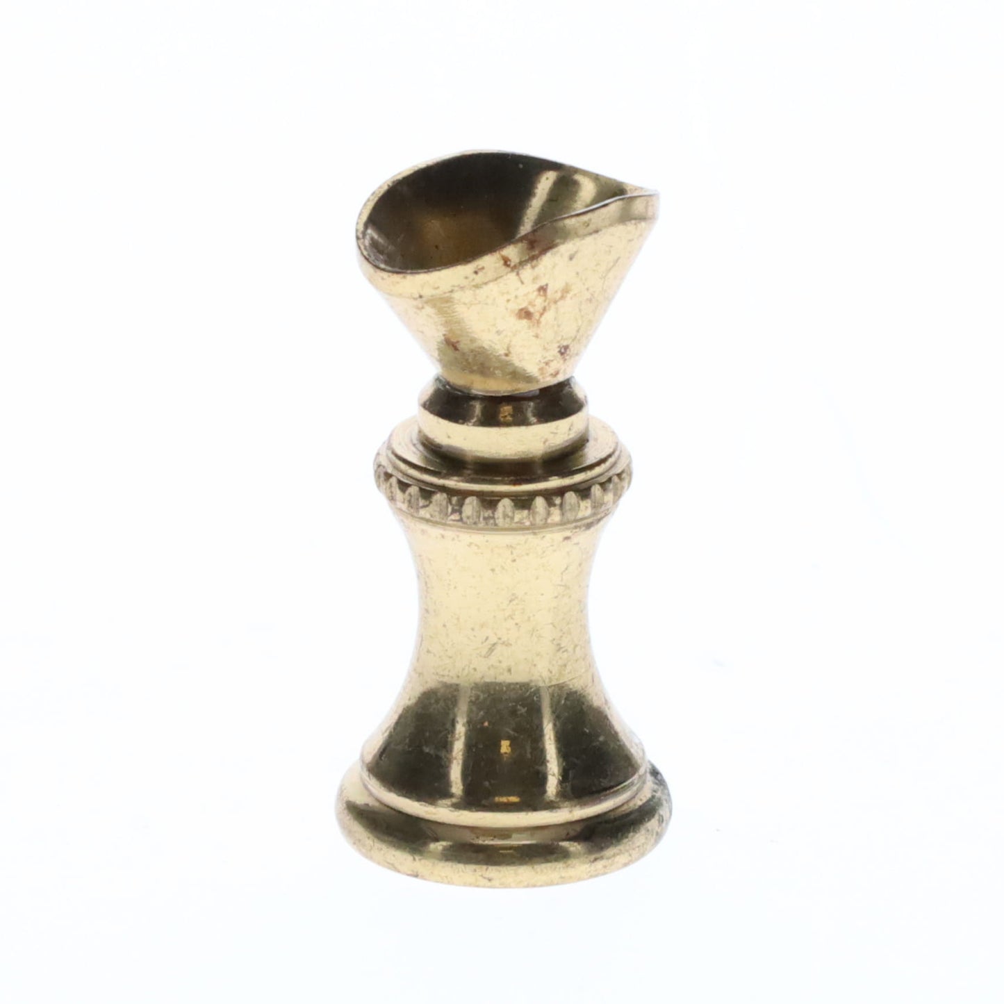 1.2" Tall Brass Finial Base Goblet, Unfinished Brass, 1/4-27F Tap (15097U)