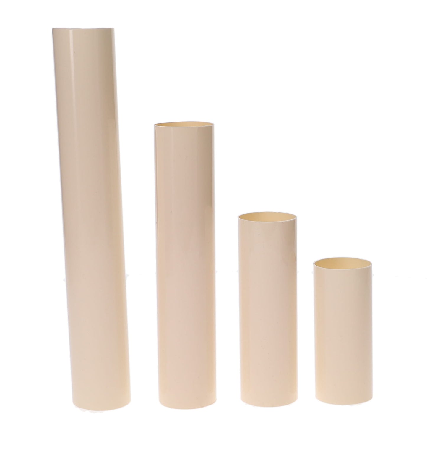 Cream Colored Plastic MEDIUM Base Candle Cover, Choice 3", 4", 6", or 8" (19918C)