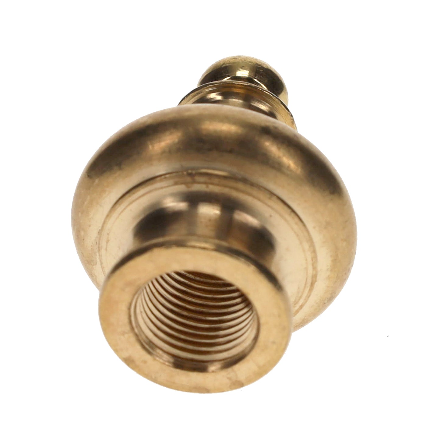1-1/4" ht., Large Brass Knob, Tap 1/8F, Unfinished Brass (21025U)