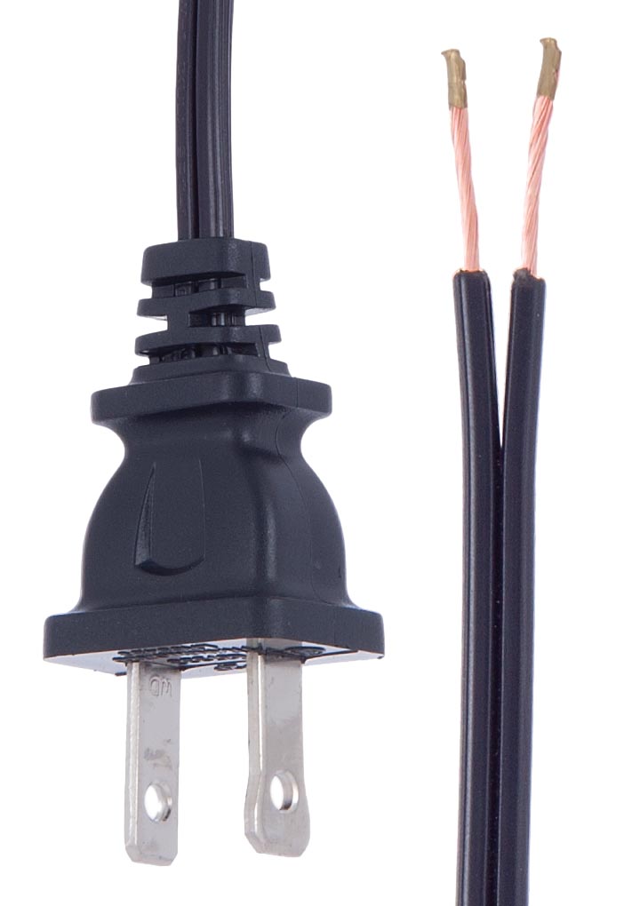 Table Lamp Wiring Kit, Plastic Push Through Socket Black Lamp Cord (30591)