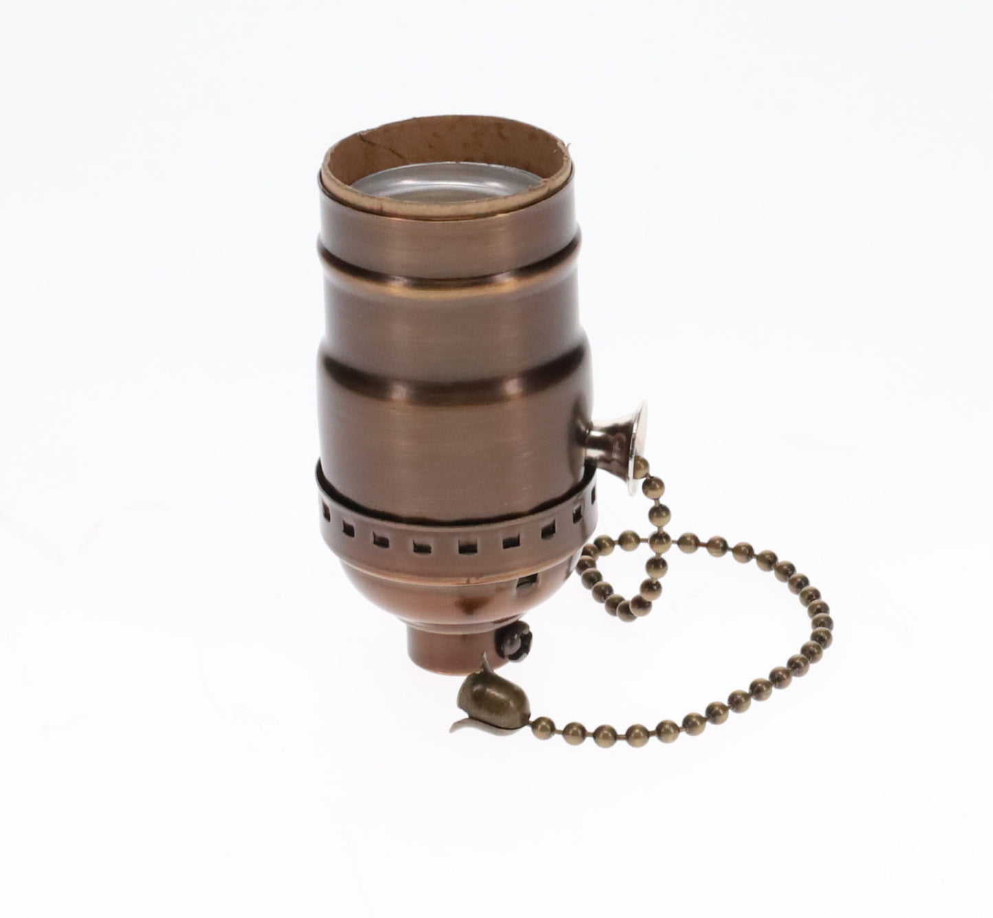 On/Off Pull Chain Solid Brass Socket, No UNO Thread, Antique Bronze (48286B)