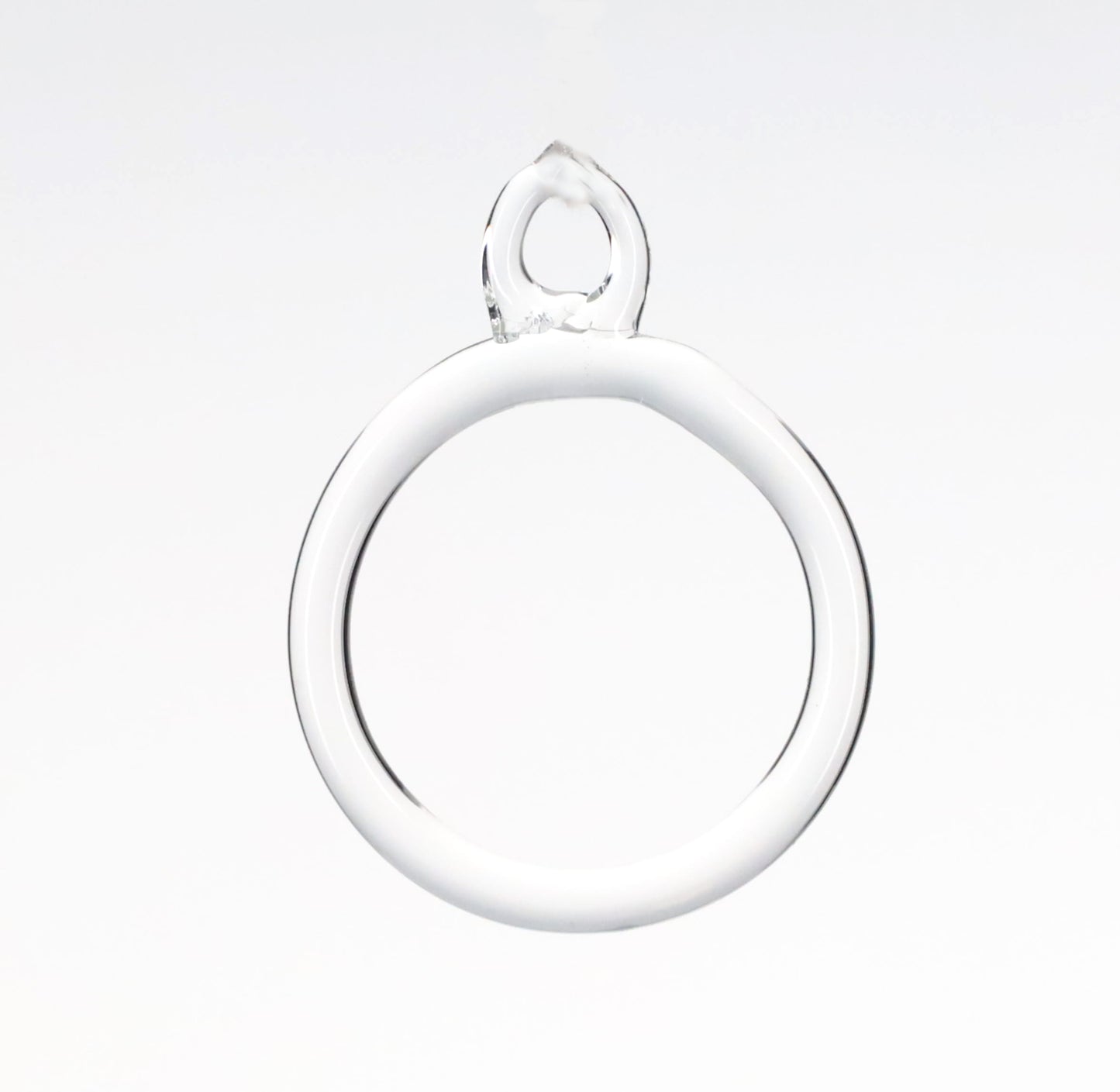 1 5/8" Clear Crystal Ring w/Pin Hole (54747)