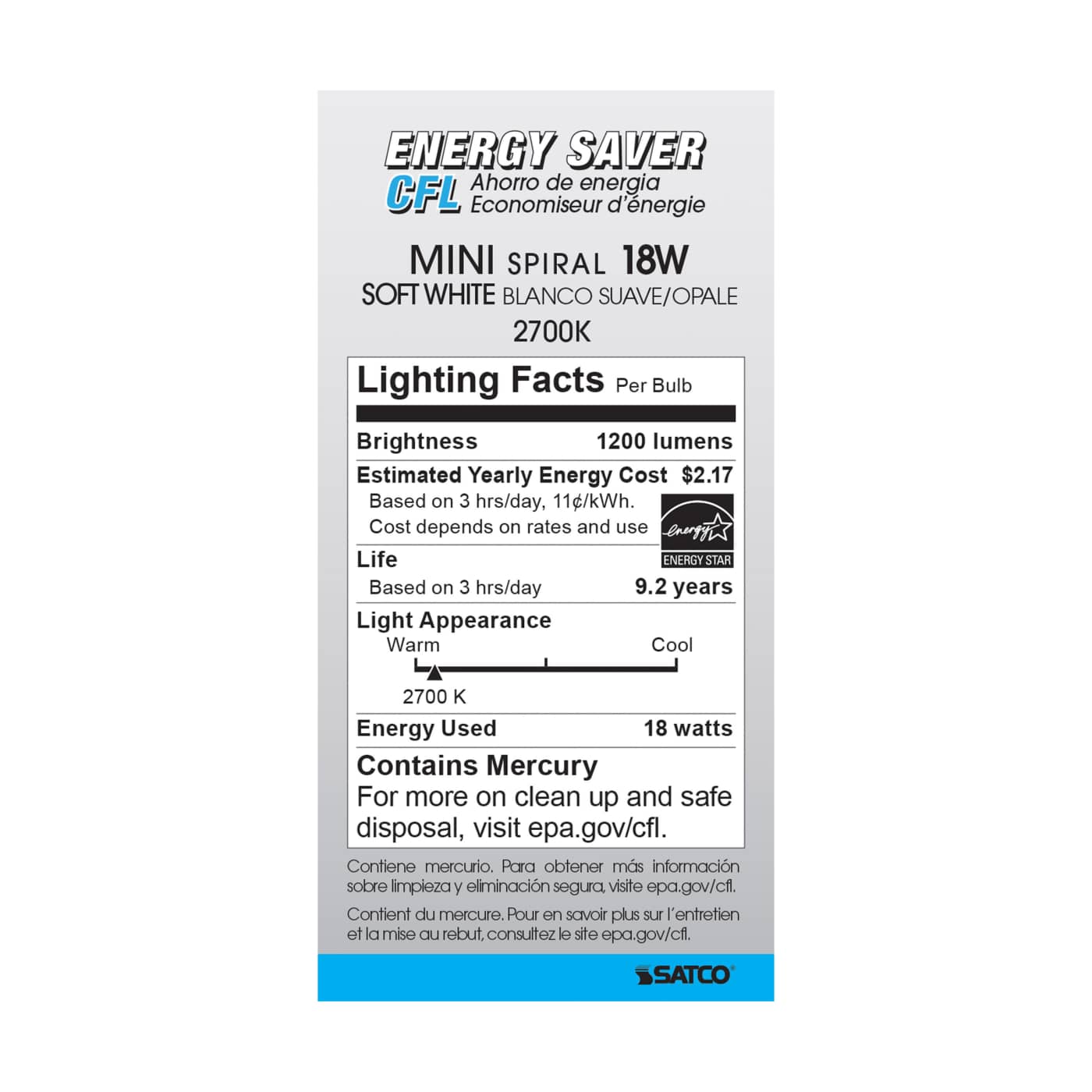 GU24 Mini Spiral 18W Soft White Fluorescent Light Bulb (BPS8205)