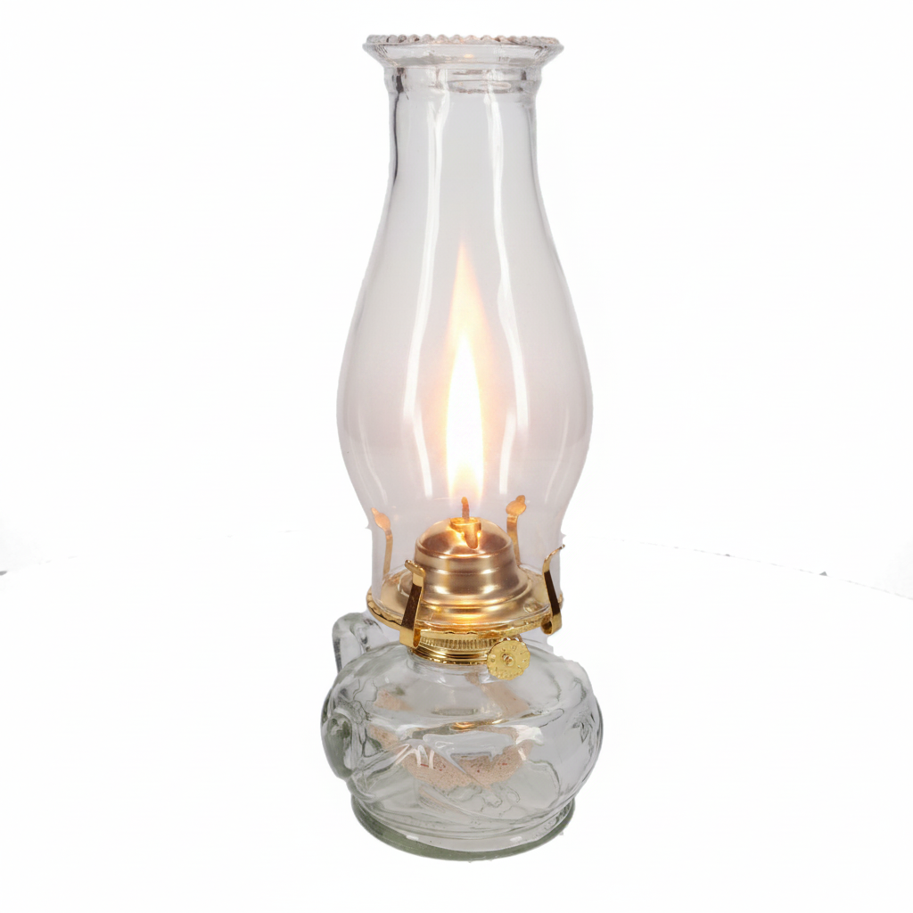 Clear United Hearts Finger Lamp with Brass Plated Hardware (67470CB)