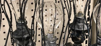 Image of antique style light bulbs.