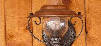 Image of unique lamp with lamp shade.