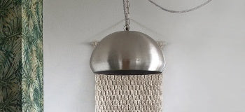 Metal round shaped chandelier.