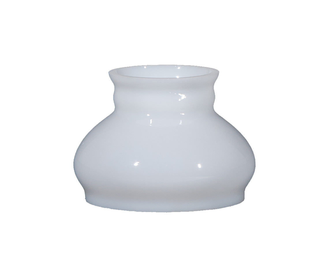 USA-Made Miniature Kerosene Opal Glass Student Shade, 4 inch fitter