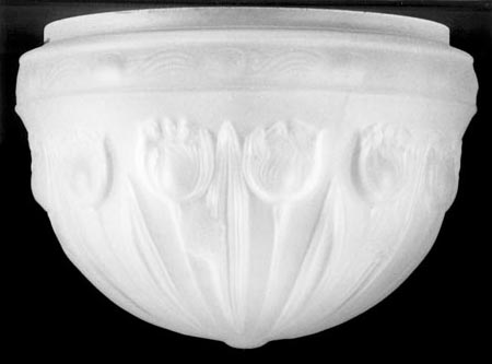 10 inch Embossed Satin Crystal Dome