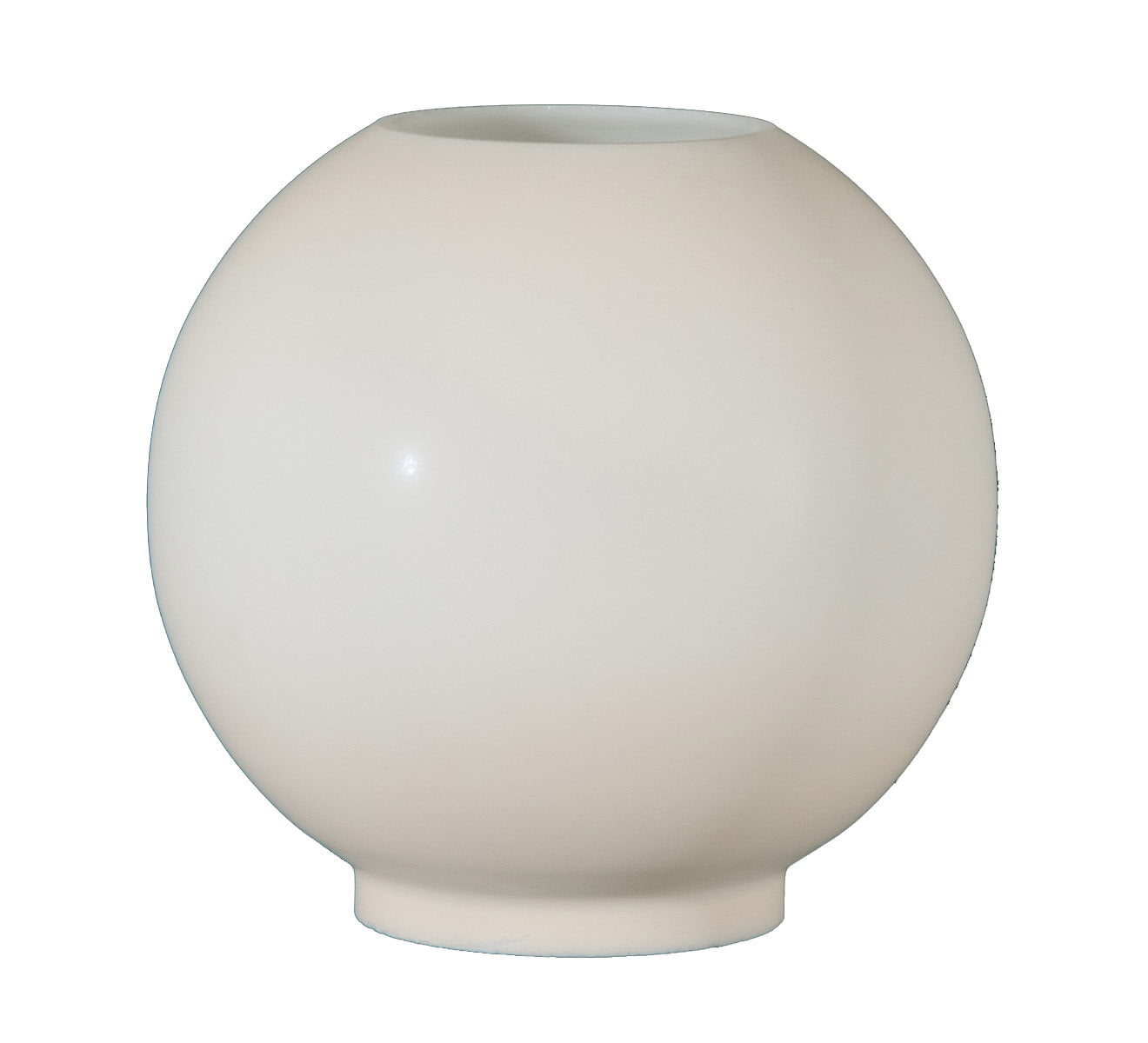 8 inch Opal Glass Ball Shade, Cream Tint, 4 inch fitter