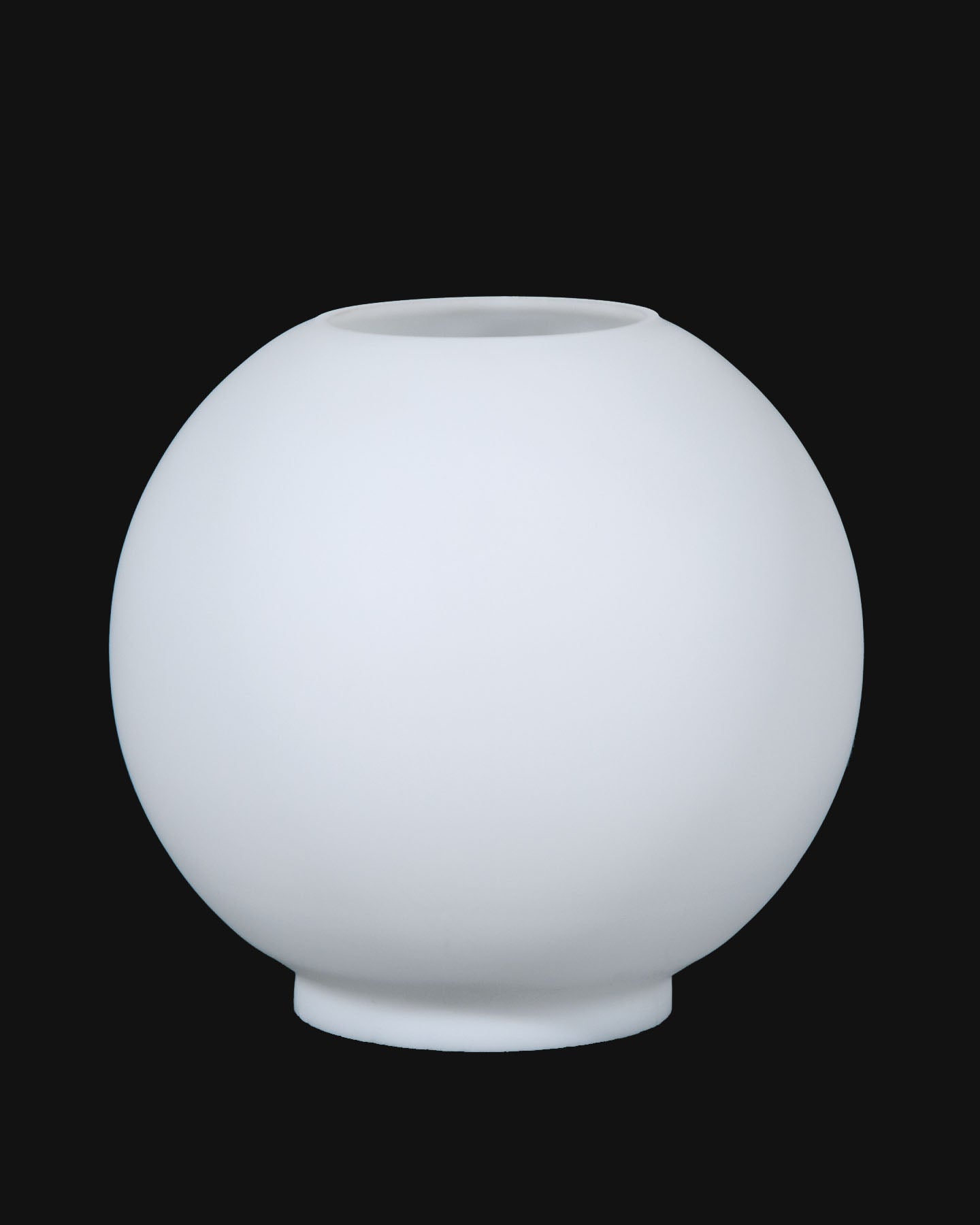 9 inch USA-made Satin Opal Ball Shade, 4 inch fitter