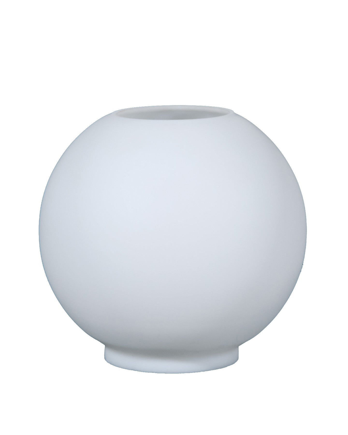 8 inch USA-made Satin Opal Ball Shade, 4 inch fitter