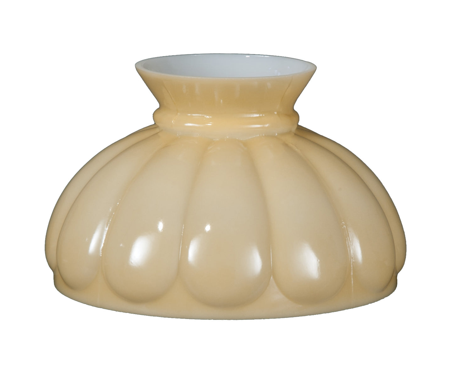 Opal Melon Shade, Buff Nu-Gold Background, 10 inch fitter