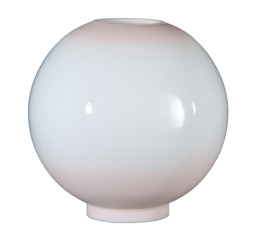 10 inch diameter Opal Glass Ball Shade, Pink Tint, 4 inch fitter
