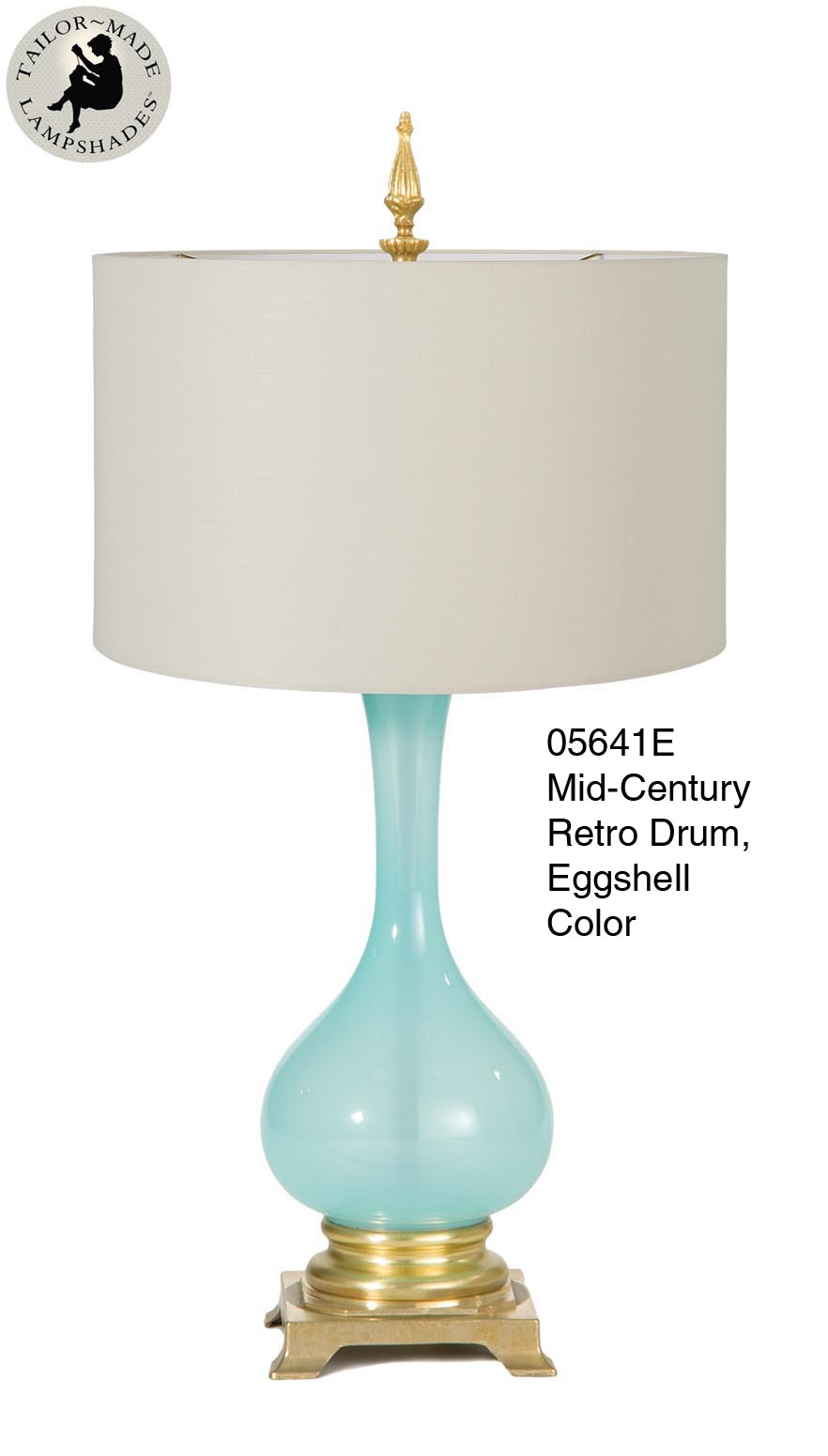 Mid Century Retro Drum Lamp Shades - Natural Color, 100% Fine Linen