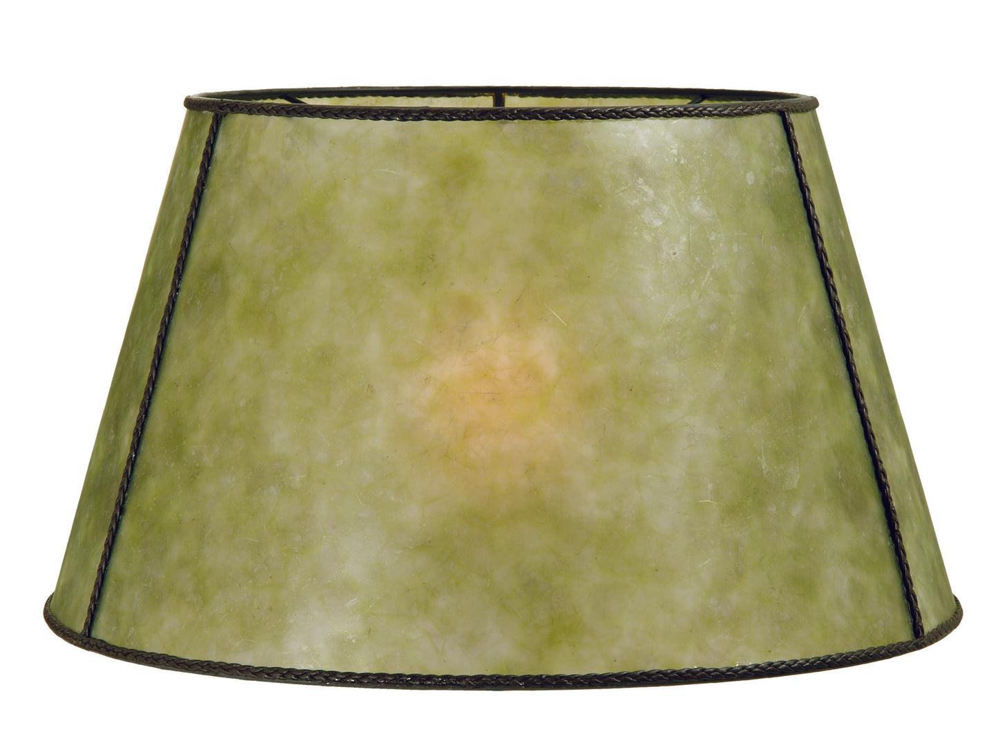 Green Mica Empire Style Floor Lamp Shade