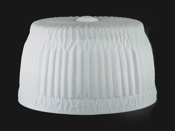 11 3/4 inch dia., Satin Opal Pleated Drapes Pairpoint Shade, 10 inch fitter