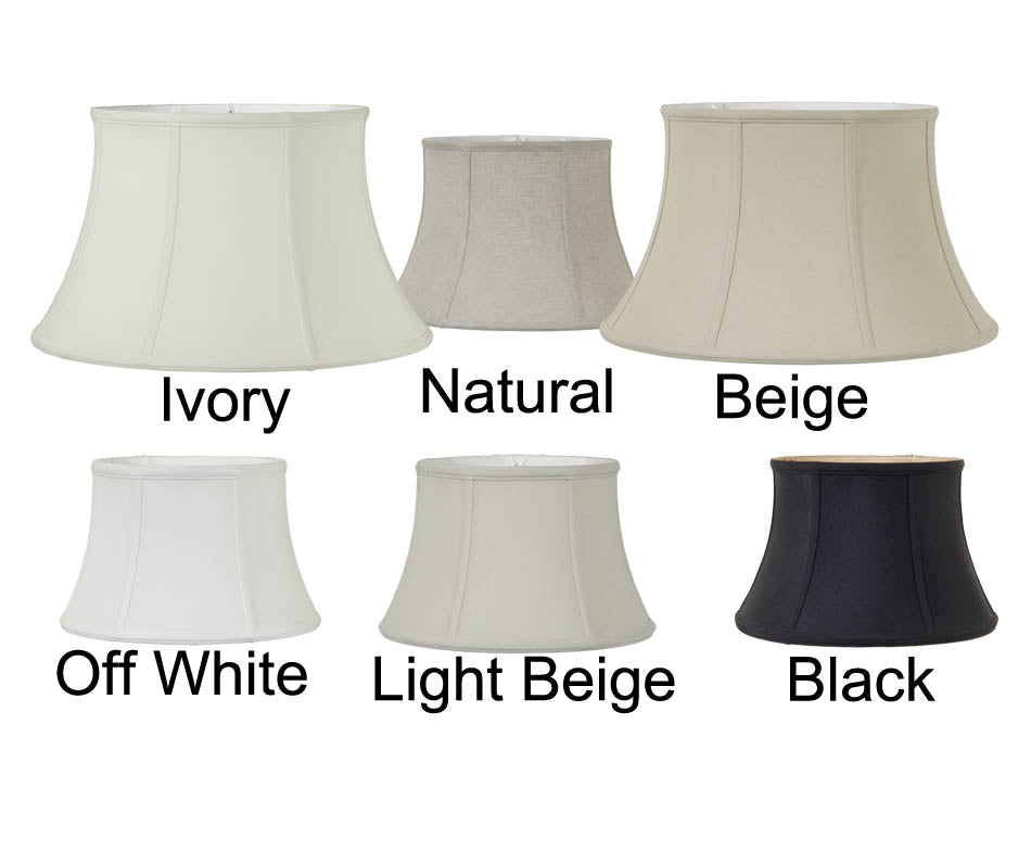 Light Beige Bridge UNO Shallow Drum Fine Linen Lamp Shades
