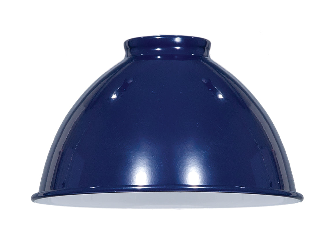 2-1/4 Inch Lip Fitter Industrial Style Metal Dome Shades, 7-1/16" Dia. - Choice of Color (08350B)