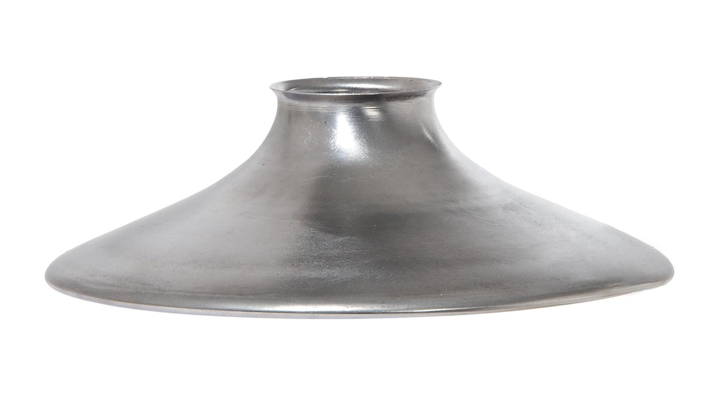 8" Dia. Unfinished Steel Spun Steel Saucer Shade, 2-1/4" Fitter