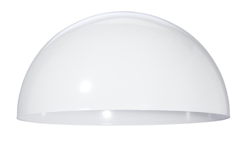 communicatie Laster Wereldvenster 10" Diameter, Modern Half-Dome Metal Lamp Shade - White Finish (08373W) -  Antique Lamp Supply - Quality Lamp Parts Since 1952