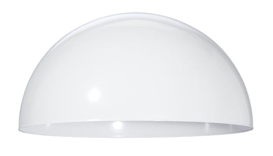 10" Diameter, Modern Half-Dome Metal Lamp Shade - White Finish