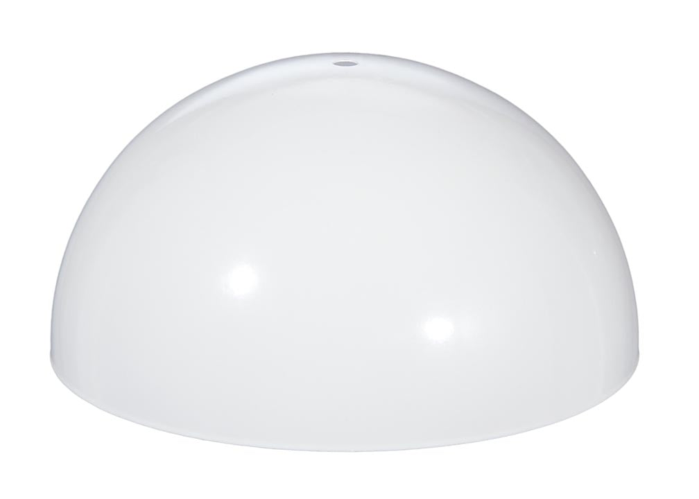 10" Diameter, Modern Half-Dome Metal Lamp Shade - White Finish