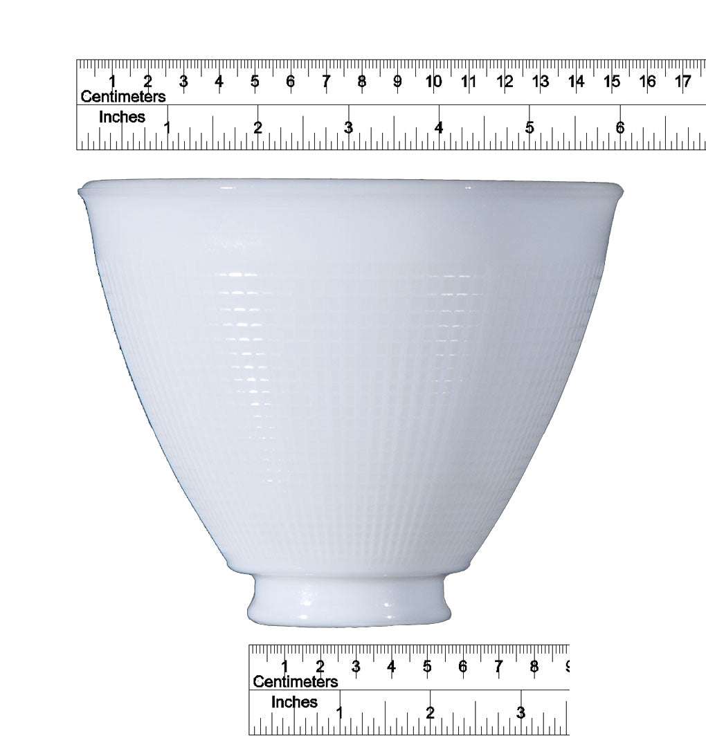 6 inch IES Opal Glass Reflector Shade, 2-1/4 inch fitter