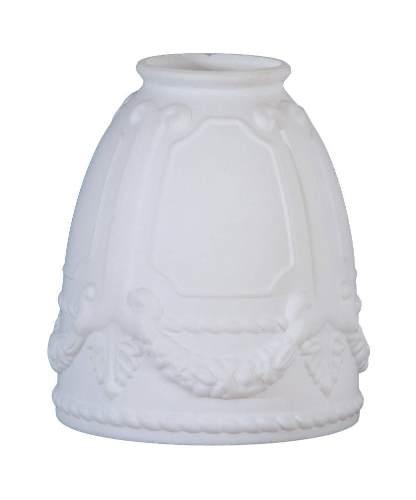 5 inch tall Early Style Embossed Wreath Fixture Shade, 2-1/4 " fitter