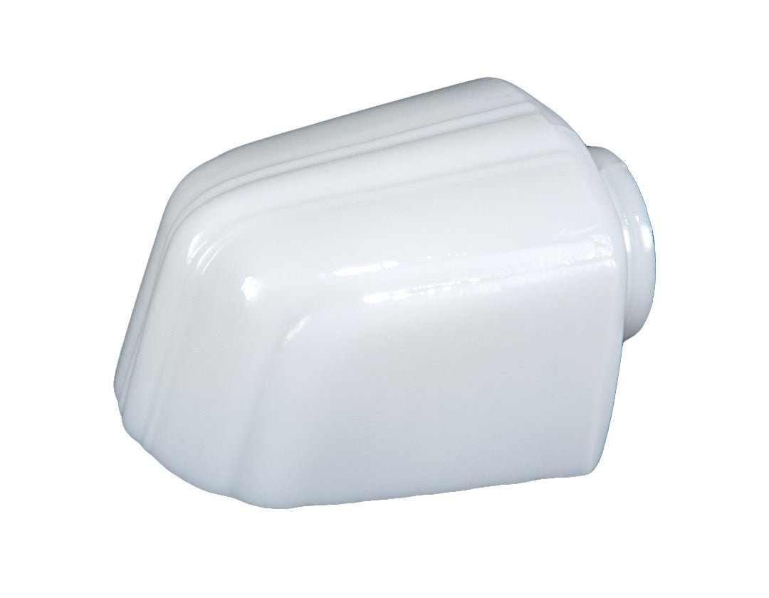 5-3/4 inch long Mid-Century Modern Bathroom Fixture Shade, 2-1/4 inch lip fitter