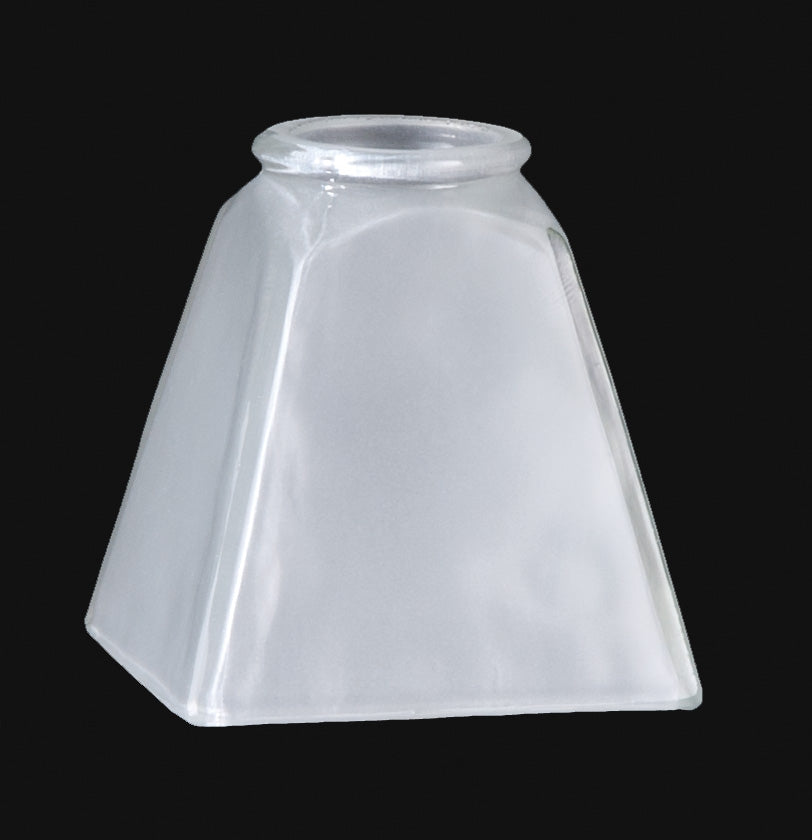 4-1/4 inch tall Straight Side Inside Sandblast Mission Fixture Shade, 2-1/4 inch lip fitter