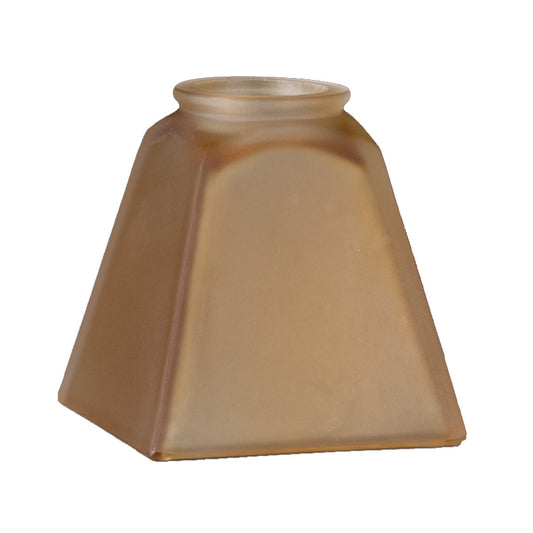 4-1/4 inch tall Satin Amber Mission Fixture Shade, 2-1/4 inch lip fitter