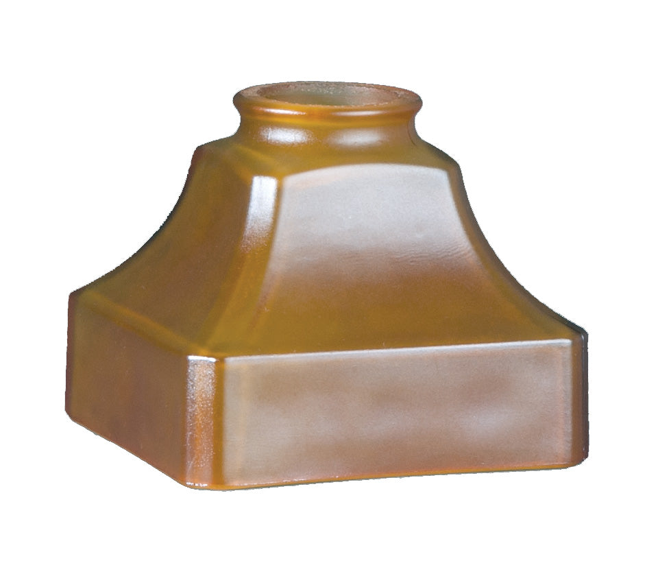 5 inch diameter Satin Amber Mission Fixture Shade, Wide, 2-1/4 inch lip fitter