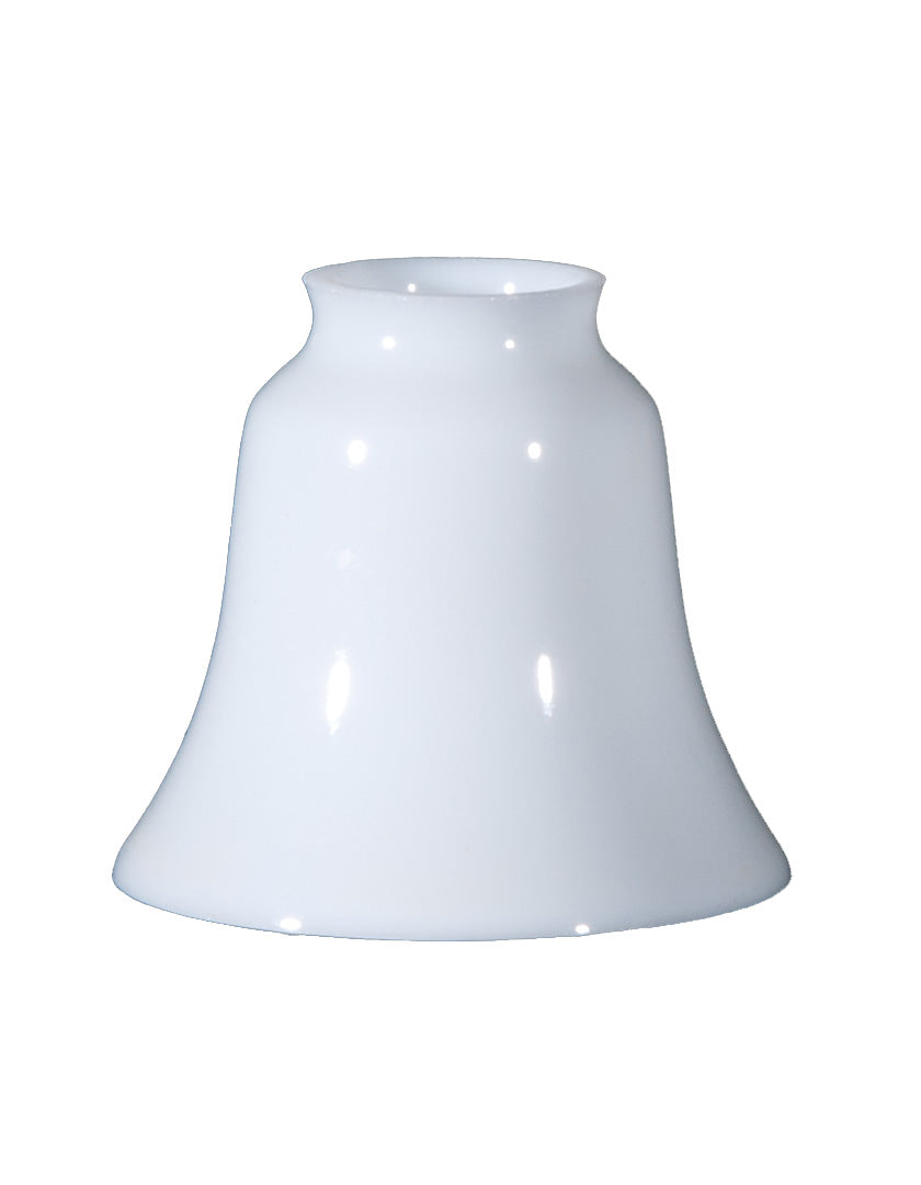 4-1/4 inch tall Flair Shape Opal Glass Fixture Shade, 2-1/4 inch lip fitter