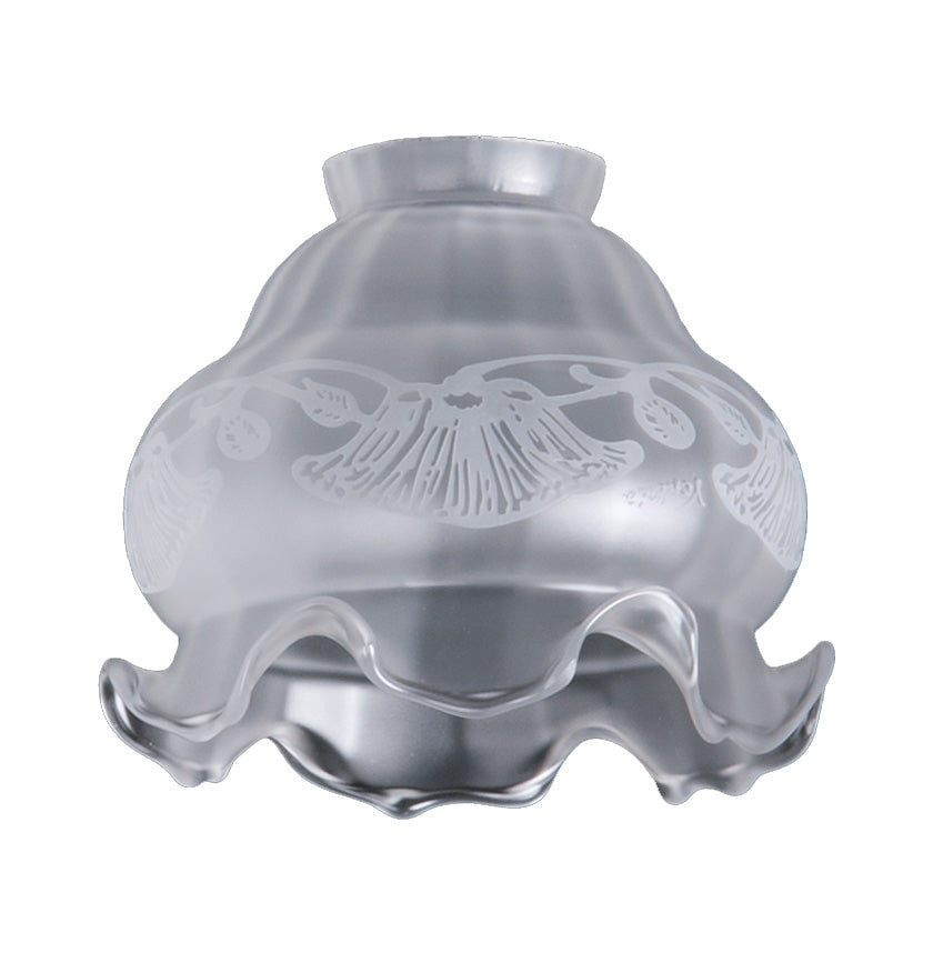 2 1/4" Fitter, Art Nouveau Etched Fixture Shade, 4-5/8 inch tall