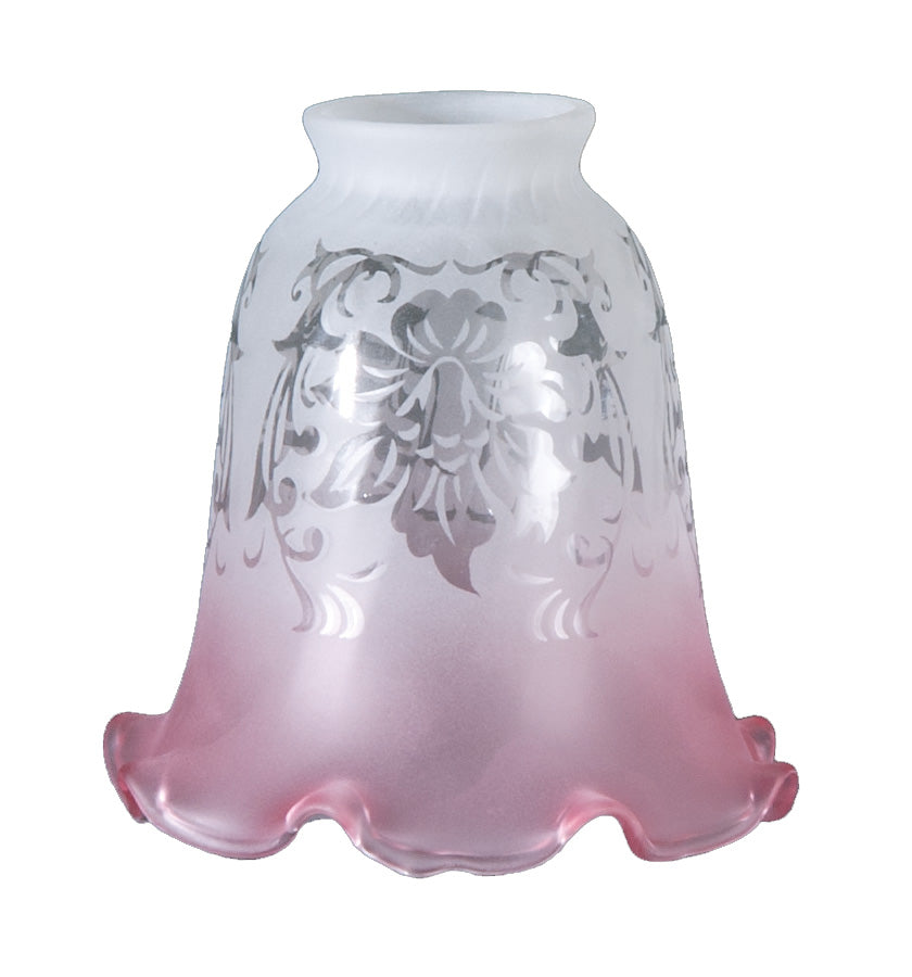5 inch tall Cranberry Tint Filigree Fixture Shade, 2-1/4 inch lip fitter