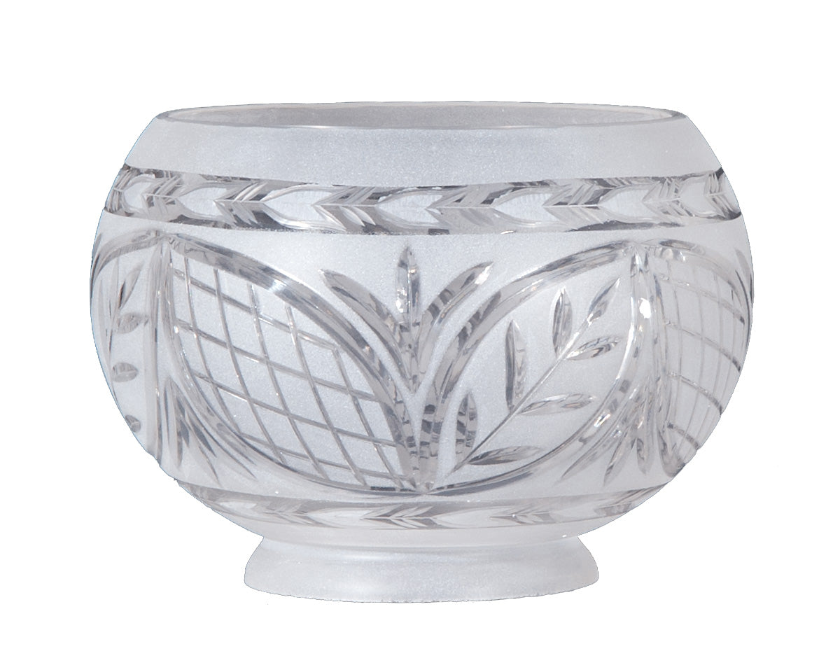 7-3/4 inch diameter Hand Engraved Victorian Gas Shade, 4 inch lip fitter