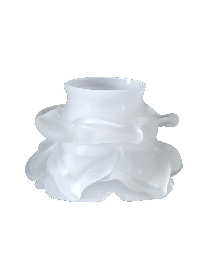 2 1/4" Fitter, Etched Rose Petal Short Fixture Shade, 2-3/4 inch tall