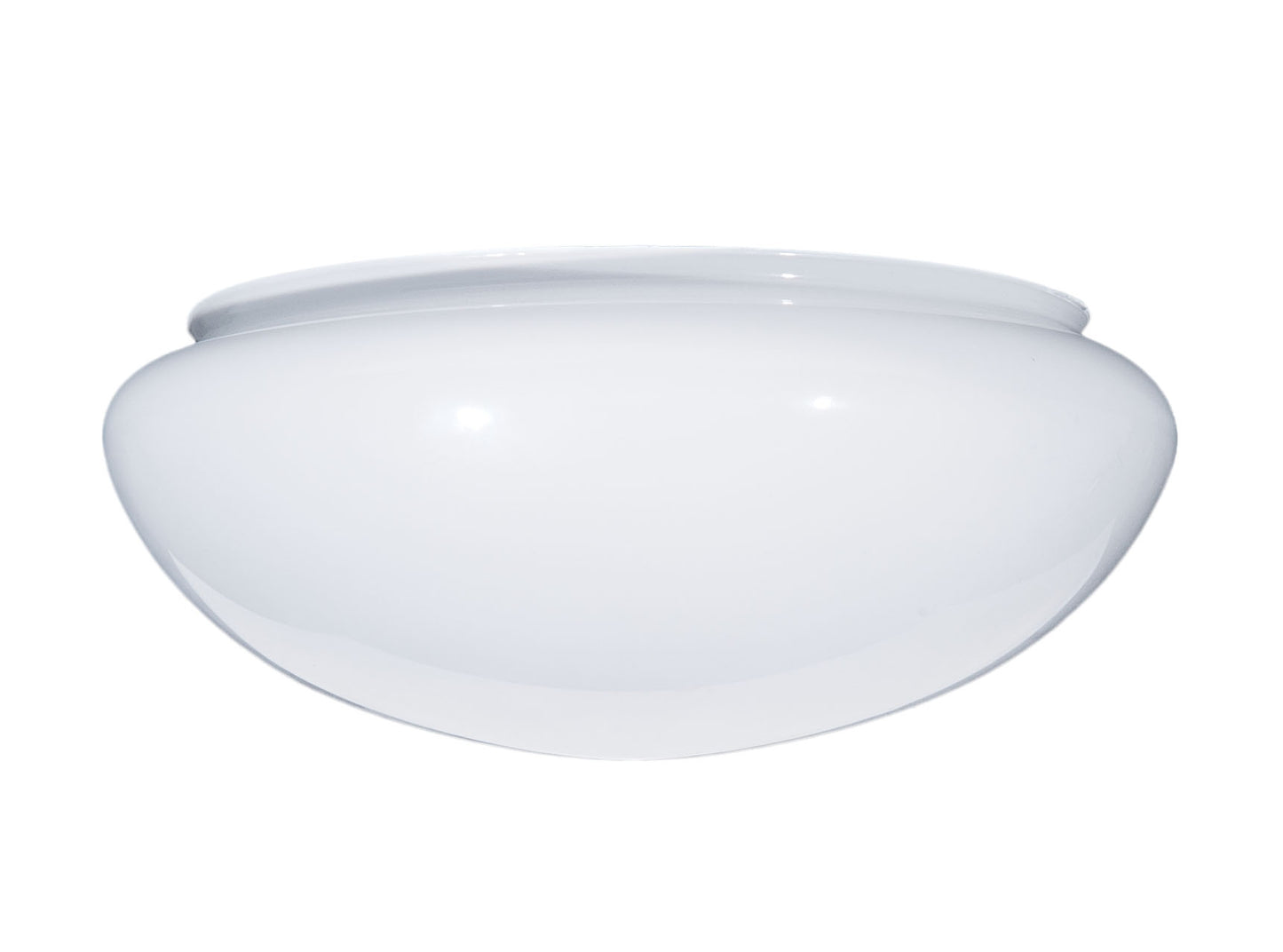 11-1/2 Inch Diameter White Glass Retro Dome Shade