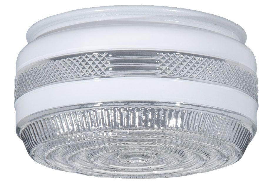 9-7/8" Fitter Disk Shaped Porch and Utility Glass Shade