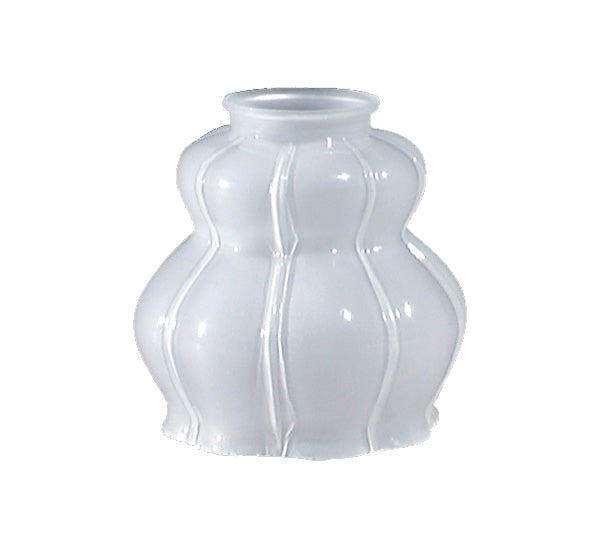 4-5/8 inch tall Double Curve Sheffield Style Fixture Shade, 2-1/4 inch lip fitter