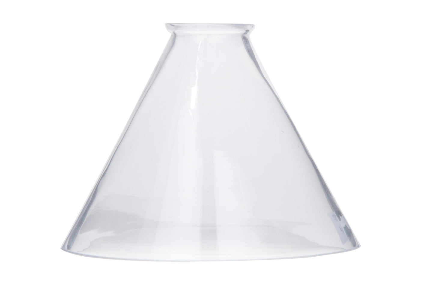 7" Clear Glass Deep Cone Shade, 2-1/4 inch lip fitter
