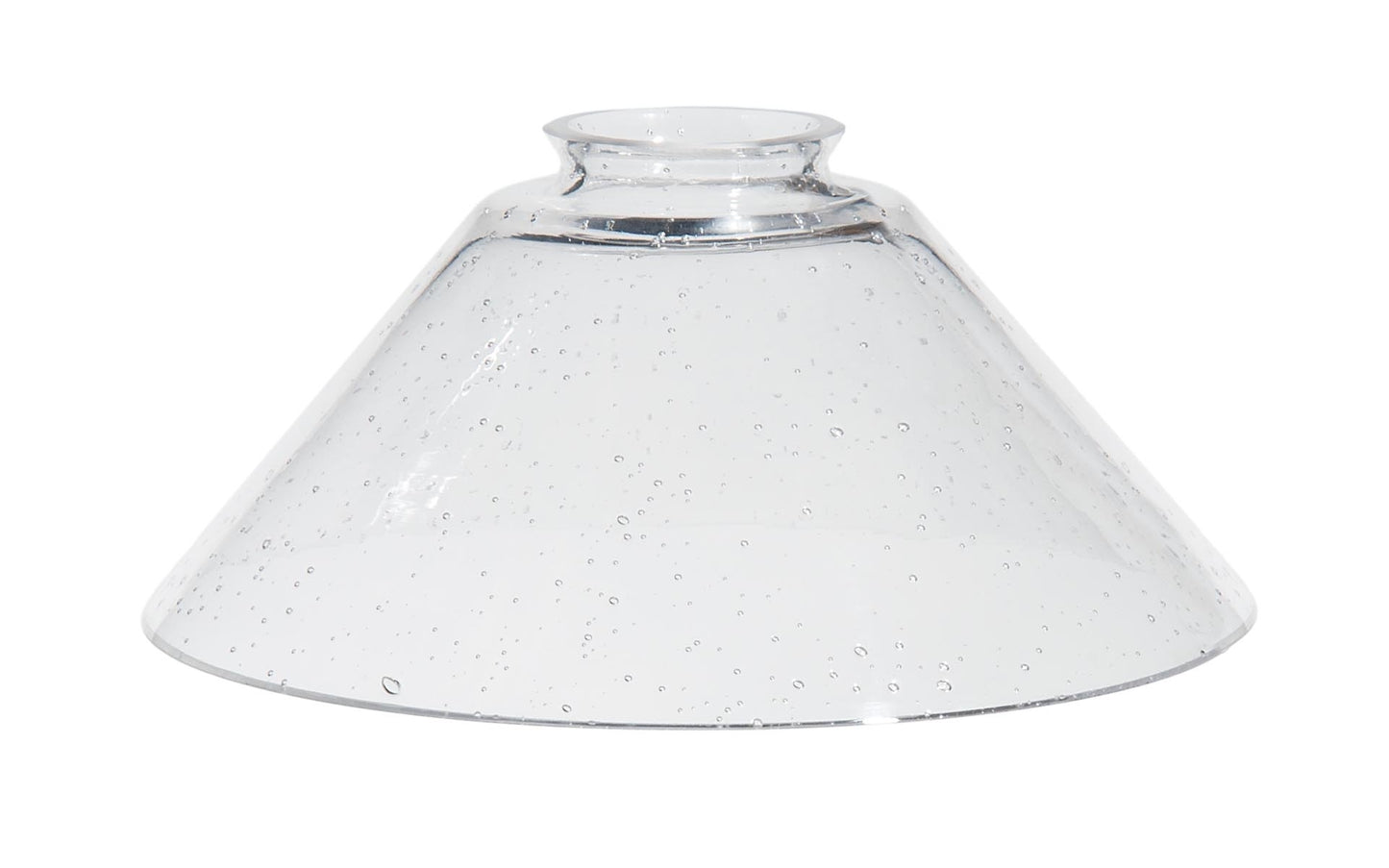 7-15/16" Dia. Clear Seeded Glass Slant Shade, 2-1/4" Fitter