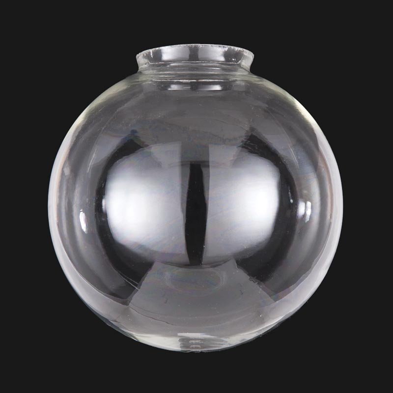 10" Clear Glass Industrial Style Pendant Shade, 4 inch lip fitter